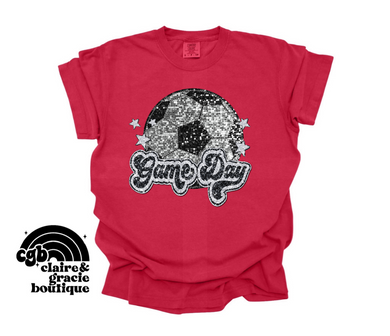 Game Day Soccer Faux Sequin Tee