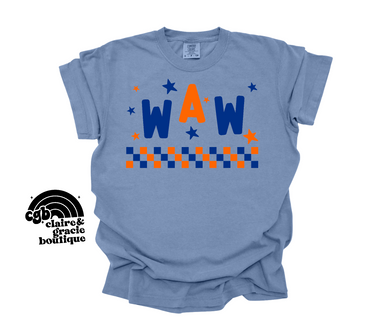 WAW star checkered Tee |