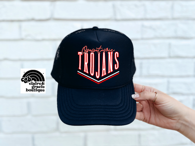 Osawatamie Trojans Black Trucker Hat