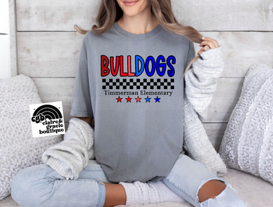 Timmerman Elementary Checkered | School Spirit | Grey