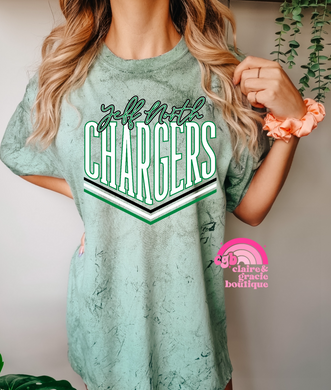 Jeff North Chargers Comfort Colors Tee | School Spirit