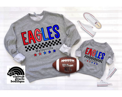 Wellsville Eagles Checkered | School Spirit