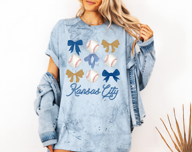 Coquette Bows Color Blast Tee | Kansas City Baseball