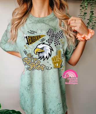 Let's Go Eagles Doodle | Green/Gold