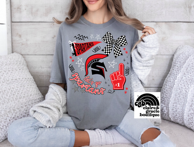Let's go Spartans Doodle | Custom