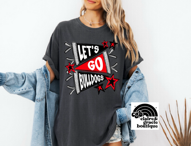 Lets Go Bulldogs Custom Design | Pennant | Pepper