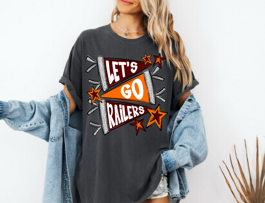 Lets Go Railers Custom Design | Pennant | Pepper