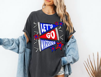 Lets Go Warriors Custom Design | Pennant | Pepper