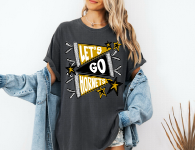 Lets Go Hornets Custom Design | Pennant | Pepper