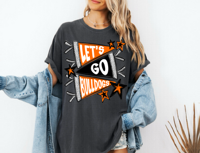 Lets Go Bulldogs Custom Design | Pennant | Pepper