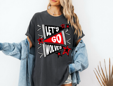 Lets Go Wolves Custom Design | Pennant | Pepper