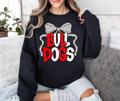 Bulldogs | Black/Red | Bow