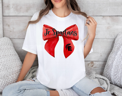 Jr.Spartans | Black/Red | bow