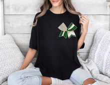 Olpe Eagles Cheer Tee | Gold/Green | bow
