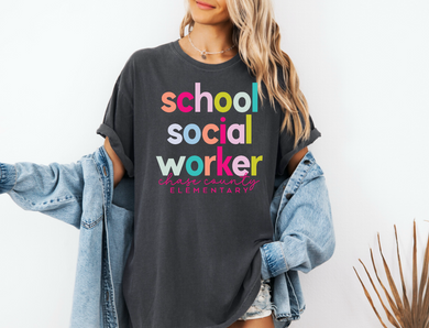 School Social Worker Custom Design | Pepper | Black/Grey