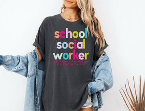 School Social Worker Custom Design | Pepper | Black/Grey