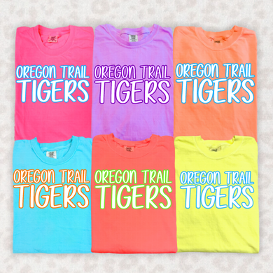 Oregon Trail Tigers Neon Brights | Choose your color