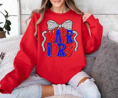 Warriors | Royal Blue/Red | Polka dot bow