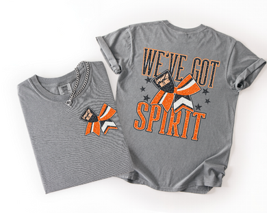 Waverly Bulldogs Cheer Tee | Orange/Black | bow