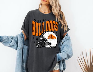 Lets Go Bulldogs ORANGE Custom Design | Football | Pepper