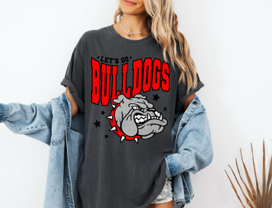 Lets Go Bulldogs RED Custom Design | Pepper