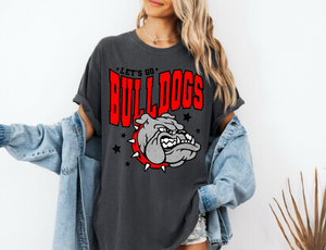 Lets Go Bulldogs RED Custom Design | Pepper