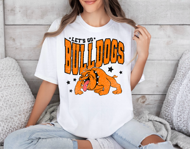 Bulldogs | Black/Orange | Star Tee Sweatshirt
