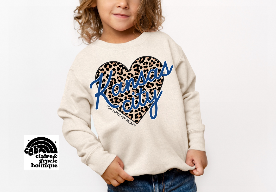 Kansas City has my heart leopard tee or sweatshirt | Royals