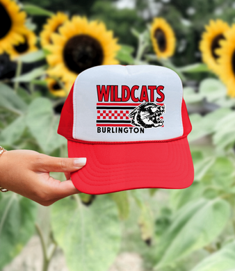 Burlington Wildcats Red Trucker Hat