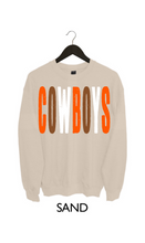 Cowboys Distressed Oversized Print Sweatshirt | Orange/Brown