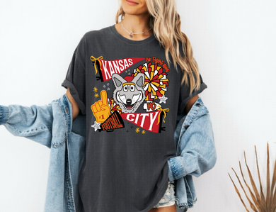 Kansas City Wolf Collage Pom Tee |Bow | Unisex Sizing
