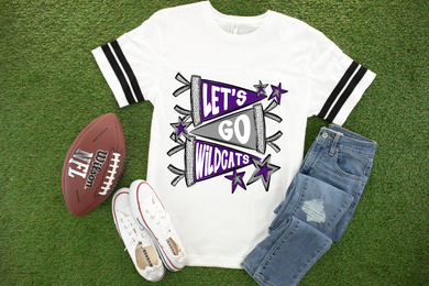Kstate Lets go Wildcats Football Varsity Tee