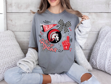 Let’s go Trojans | red Doodle | Custom