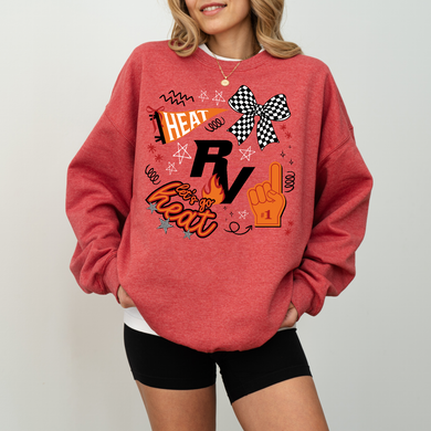 Heat Varsity Tee or Sweatshirt | heather red