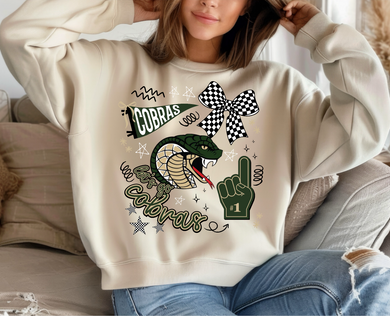 Jackson Heights Cobras | doodle | Custom| Ivory