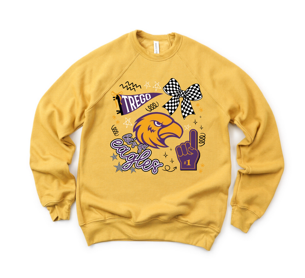 Trego Eagles Doodle | Heather Mustard