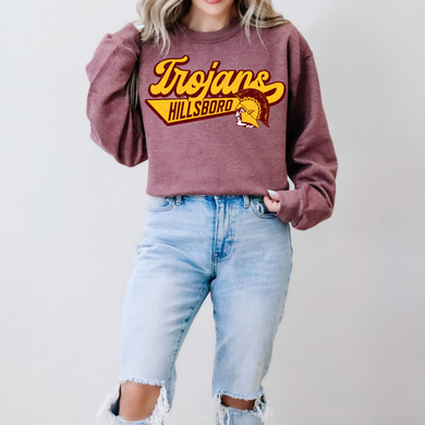 Hillsboro Trojans Tee or Sweatshirt | heather maroon