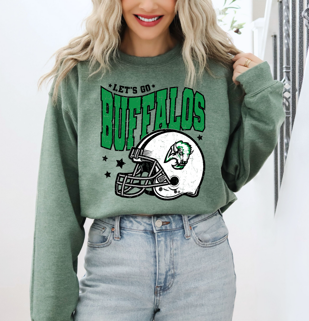 Prairie View Buffalos | Football Tee or Sweatshirt | green/white