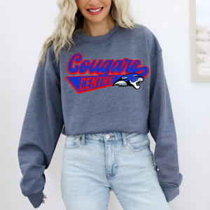 Centre Cougars Varsity Tee or Sweatshirt | heather navy