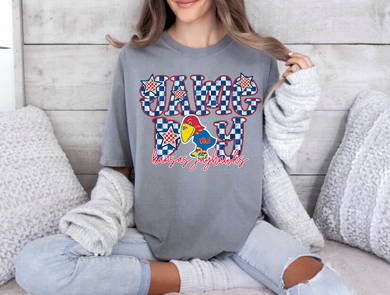 Kansas Game Day Checkered Tee | Choose your style