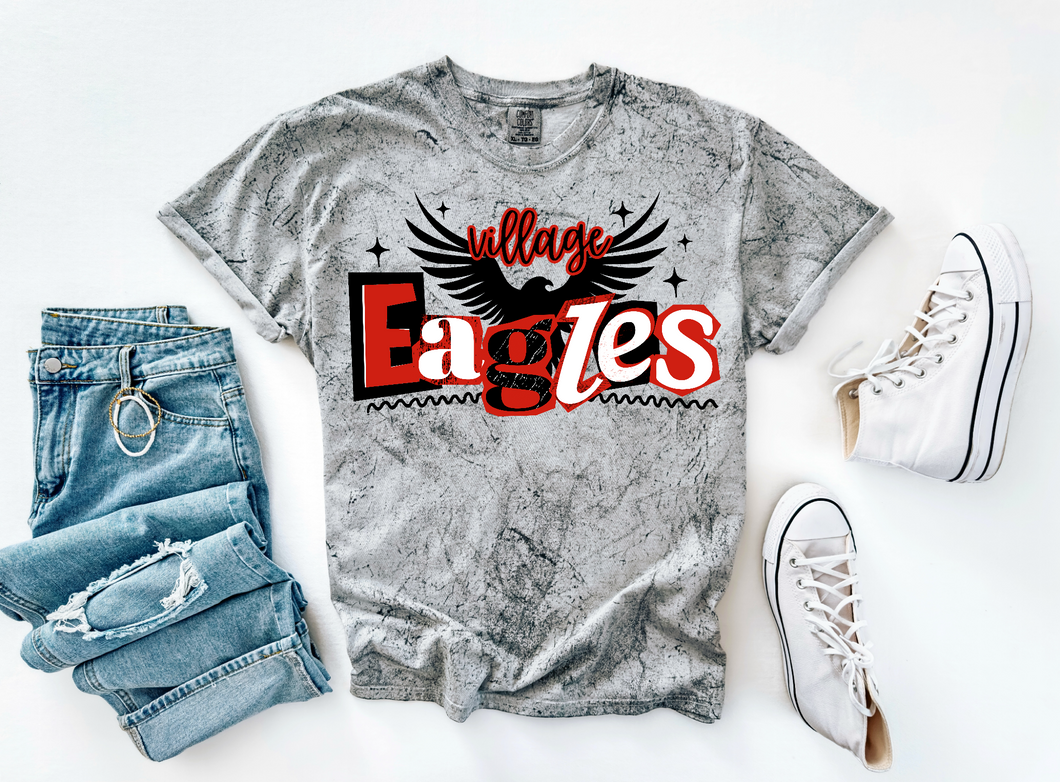 Village Eagles 90s Tee or Sweatshirt | Colorblast SMOKE