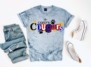 Centre Cougars 90s Tee or Sweatshirt | Colorblast Blue