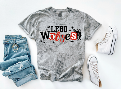 Lebo Wolves 90s Tee or Sweatshirt | Colorblast SMOKE