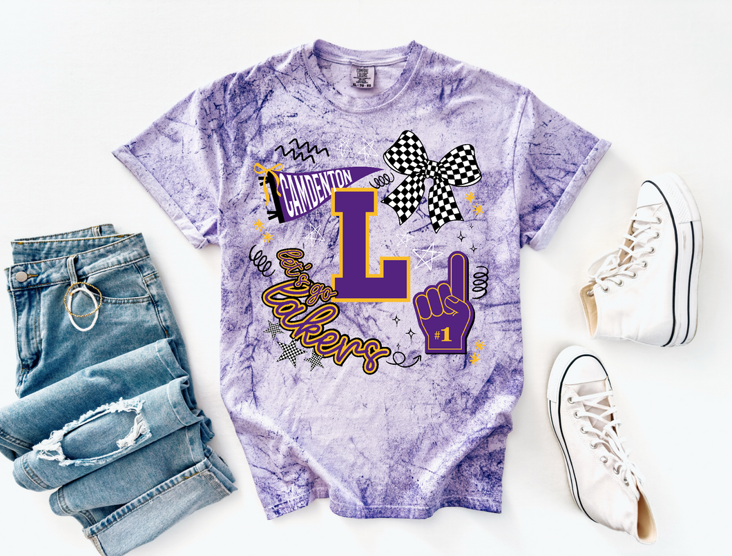 Camdenton Lakers Doodle Tee or Sweatshirt | Colorblast Amethyst