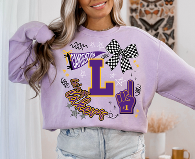 Camdenton Lakers Doodle Bow Tee or Sweatshirt
