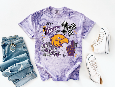 Trego Eagles Doodle Tee or Sweatshirt | Colorblast Amethyst