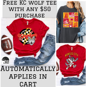 KC Wolf Tee | FREE OVER $50 KC Chiefs Purchase |