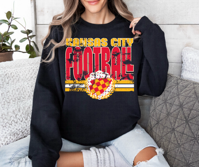 Kansas City Football Checkered Arrowhead Polka Dot Tee or Sweatshirt