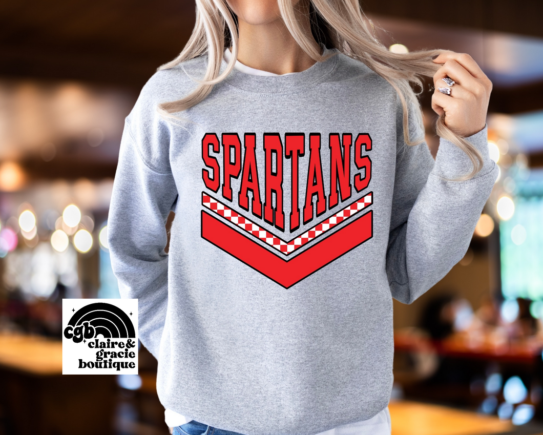 Spartans Checkered Custom | toddler youth adult | Choose your style