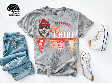 KC Wolf Flags Tee or Sweatshirt | Colorblast SMOKE